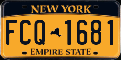 NY license plate FCQ1681