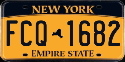 NY license plate FCQ1682