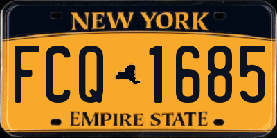 NY license plate FCQ1685