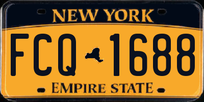 NY license plate FCQ1688