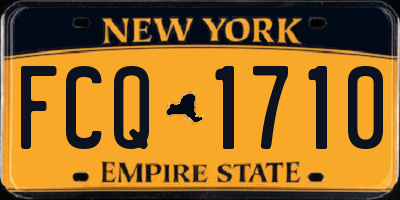NY license plate FCQ1710