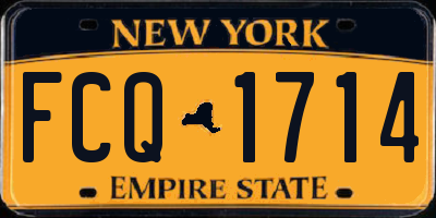 NY license plate FCQ1714