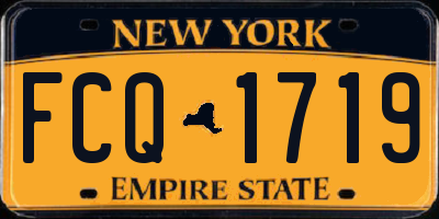NY license plate FCQ1719