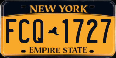 NY license plate FCQ1727