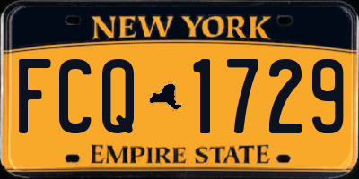 NY license plate FCQ1729