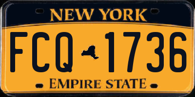 NY license plate FCQ1736