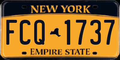 NY license plate FCQ1737