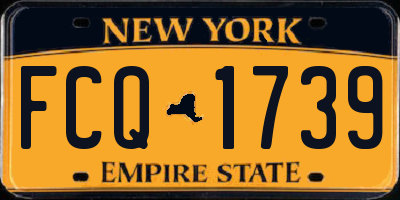 NY license plate FCQ1739