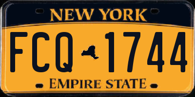 NY license plate FCQ1744