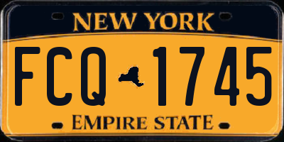 NY license plate FCQ1745