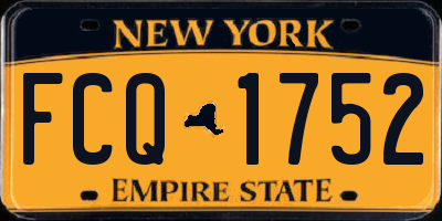 NY license plate FCQ1752