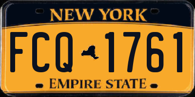 NY license plate FCQ1761