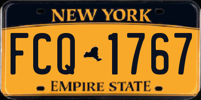 NY license plate FCQ1767