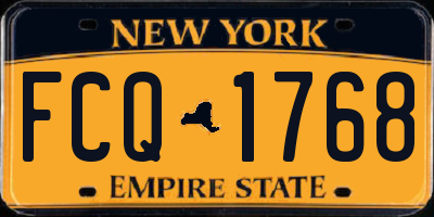 NY license plate FCQ1768