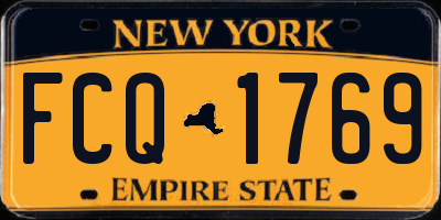 NY license plate FCQ1769