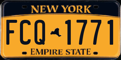 NY license plate FCQ1771