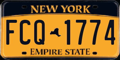 NY license plate FCQ1774