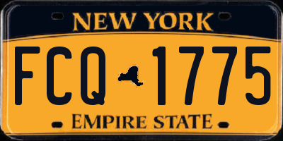 NY license plate FCQ1775