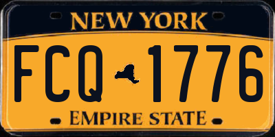 NY license plate FCQ1776