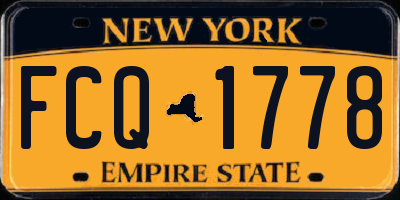 NY license plate FCQ1778