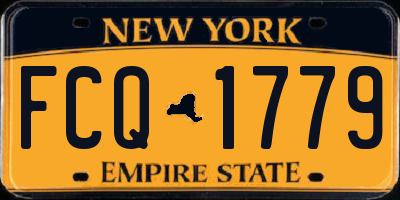 NY license plate FCQ1779
