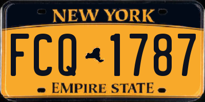 NY license plate FCQ1787