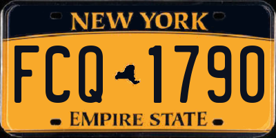 NY license plate FCQ1790