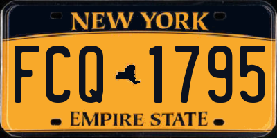 NY license plate FCQ1795
