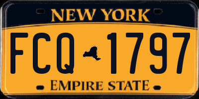 NY license plate FCQ1797
