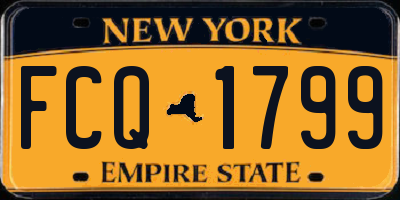 NY license plate FCQ1799