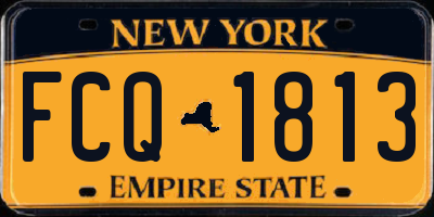 NY license plate FCQ1813