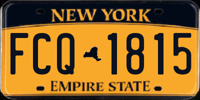 NY license plate FCQ1815