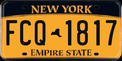NY license plate FCQ1817