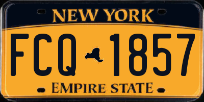 NY license plate FCQ1857