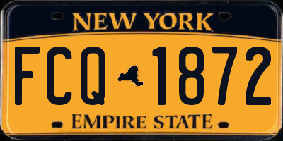 NY license plate FCQ1872