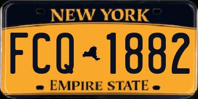 NY license plate FCQ1882