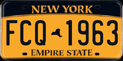 NY license plate FCQ1963