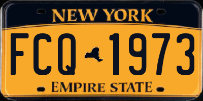 NY license plate FCQ1973