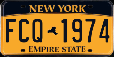 NY license plate FCQ1974