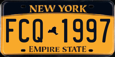 NY license plate FCQ1997