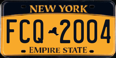 NY license plate FCQ2004