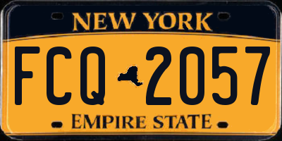 NY license plate FCQ2057