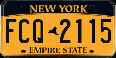 NY license plate FCQ2115