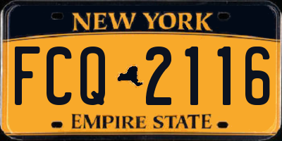 NY license plate FCQ2116
