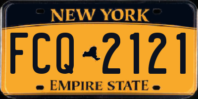 NY license plate FCQ2121