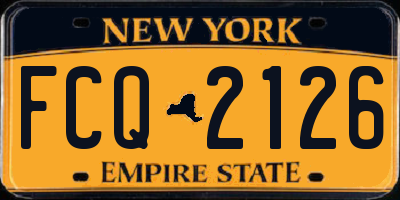 NY license plate FCQ2126