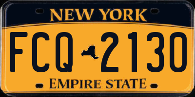 NY license plate FCQ2130