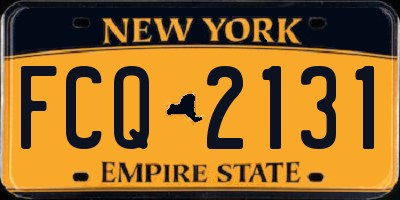 NY license plate FCQ2131
