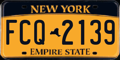 NY license plate FCQ2139