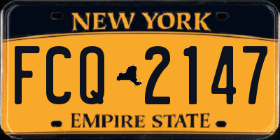 NY license plate FCQ2147